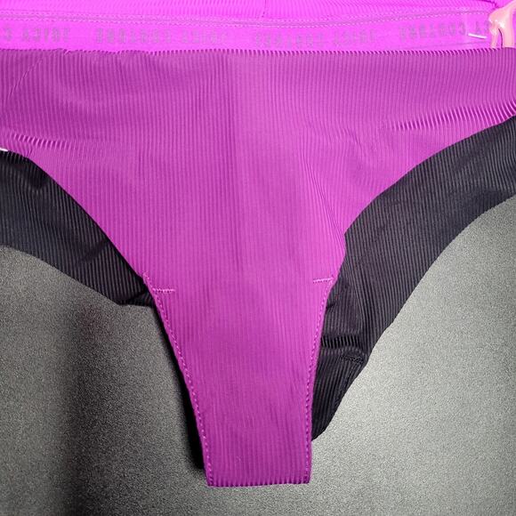 Juicy Couture 5 Pack Petal Pink Barbie Pink Bright Solid Thong Set Size XL NWT - Picture 5 of 8